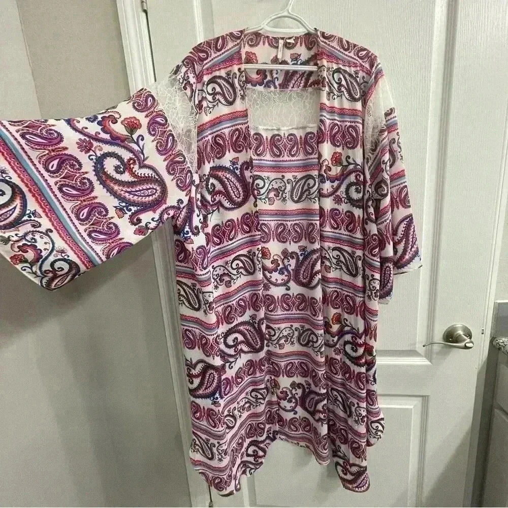 Paisley Print Lightweight Kimono - Picture 4 of 4
